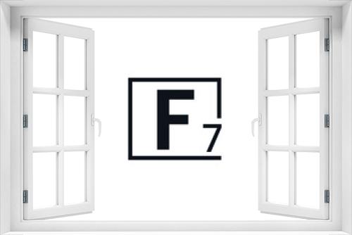 F7, 7F Initial letter logo