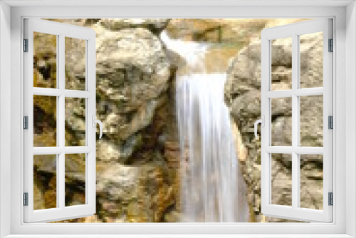 Fototapeta Naklejka Na Ścianę Okno 3D - flowing waterfall