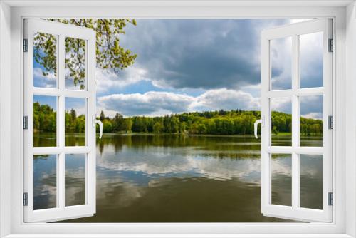 Fototapeta Naklejka Na Ścianę Okno 3D - Pond in Konopiste park at springtime, Benesov, Czech republic