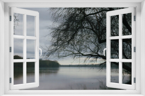 Fototapeta Naklejka Na Ścianę Okno 3D - morning on the lake