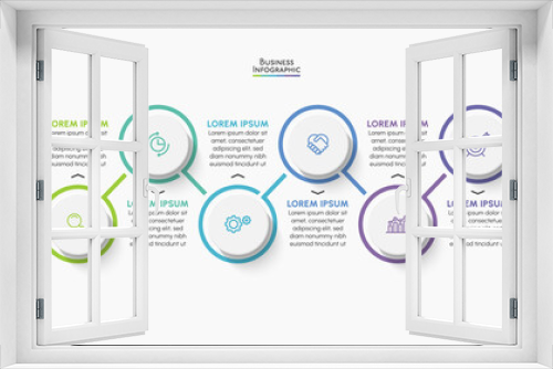 Business data visualization. timeline infographic icons designed for abstract background template milestone element modern diagram process technology digital marketing data presentation chart Vector