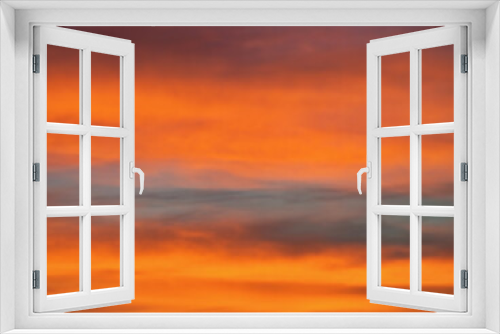 Fototapeta Naklejka Na Ścianę Okno 3D - Fiery Winter Sunrise

