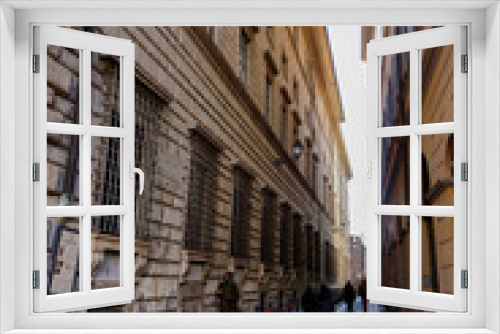 Fototapeta Naklejka Na Ścianę Okno 3D - A narrow street in Rome
