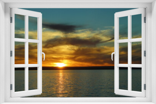 Fototapeta Naklejka Na Ścianę Okno 3D - Sunset over the pacific ocean