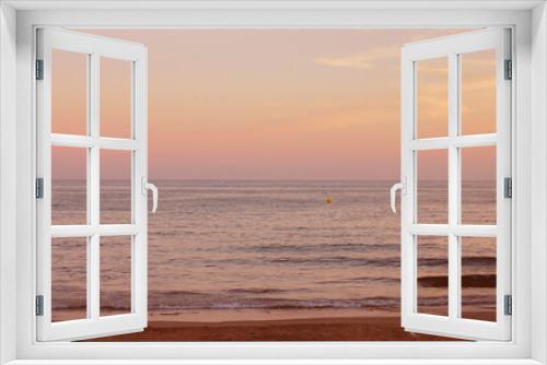 Fototapeta Naklejka Na Ścianę Okno 3D - Sitges beach at sunset in calm coral color