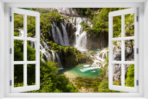 Fototapeta Naklejka Na Ścianę Okno 3D - Sastavci waterfalls in Plitvice Lakes National Park, Croatia