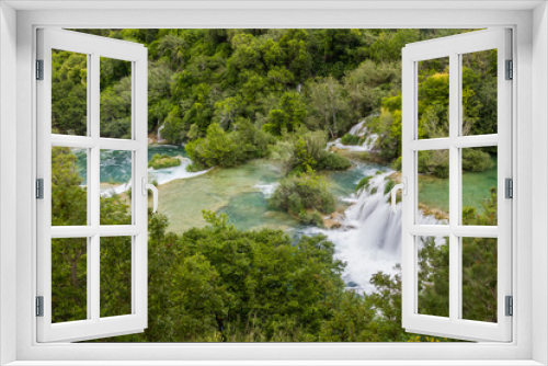Fototapeta Naklejka Na Ścianę Okno 3D - Skradinski Buk waterfall in Krka national park, Croatia