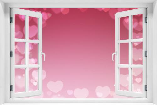 Fototapeta Naklejka Na Ścianę Okno 3D - pink abstract heart shape background for valentine and Christmas.