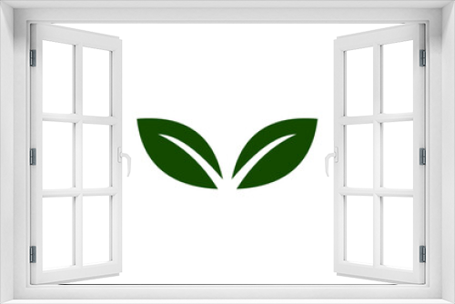Fototapeta Naklejka Na Ścianę Okno 3D - green plant isolated on white background