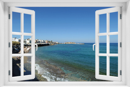 Fototapeta Naklejka Na Ścianę Okno 3D - La plage d'Hersonissos en Crète
