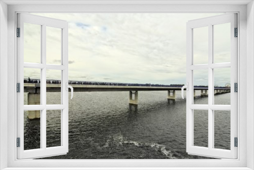 Fototapeta Naklejka Na Ścianę Okno 3D - Blick auf die neue Rügenbrücke