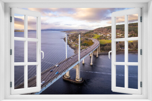 Fototapeta Naklejka Na Ścianę Okno 3D - Kessock Bridge Spanning the Beauly Firth in Inverness Scotland