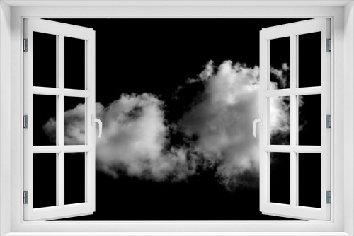Fototapeta Naklejka Na Ścianę Okno 3D - white clouds on black background