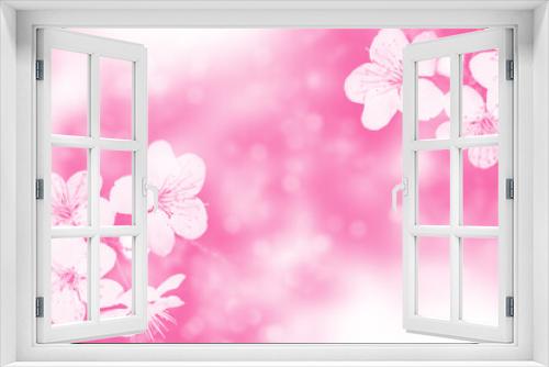 Fototapeta Naklejka Na Ścianę Okno 3D - Blossoming branch cherry. Bright colorful spring flowers