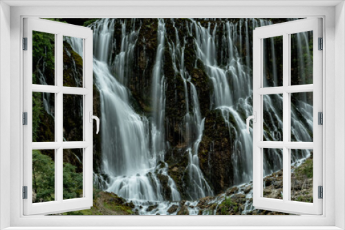 Fototapeta Naklejka Na Ścianę Okno 3D - Beautiful cascade of waterfalls.
Aladagla National Park. Kapuzbashi waterfalls. Turkey