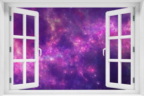 Fototapeta Naklejka Na Ścianę Okno 3D - Purple Nebula