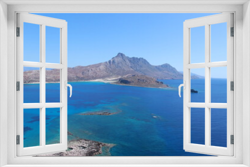 Fototapeta Naklejka Na Ścianę Okno 3D - Widok na Lagune Balos z wyspy Gramvousa, Kreta - Grecja 