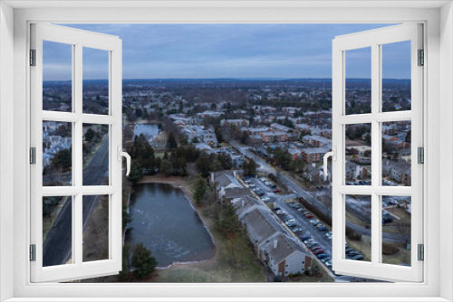 Drone Sunrise in Plainsboro Cranbury Princeton