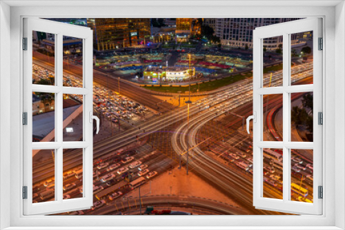 Fototapeta Naklejka Na Ścianę Okno 3D - Aerial View of Salwa Road C Ring Road Doha Qatar	
