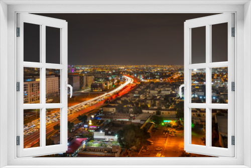 Fototapeta Naklejka Na Ścianę Okno 3D - Aerial View of Salwa Road C Ring Road Doha Qatar	
