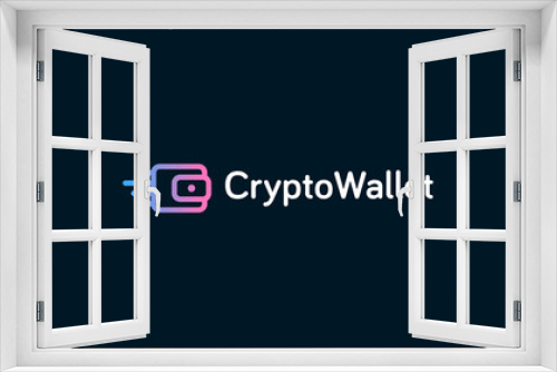 Crypto Wallet Logo Design Concept for Cryptocurrency DeFi Wallet Branding. Wallet Logo Icon with Modern Gradient. 