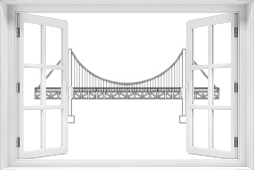 Fototapeta Naklejka Na Ścianę Okno 3D - Bridge vector iconz Outline vector icon isolated on white background bridge.