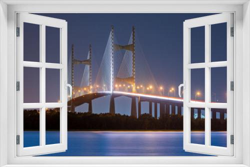 Fototapeta Naklejka Na Ścianę Okno 3D - Dames Point Bridge area 