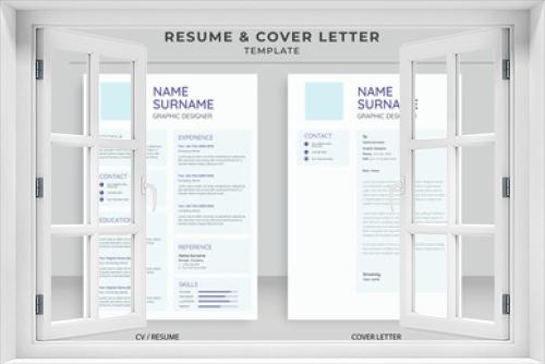 Resume and Cover Letter Template, Minimalist resume cv template, Cv professional jobs resumes