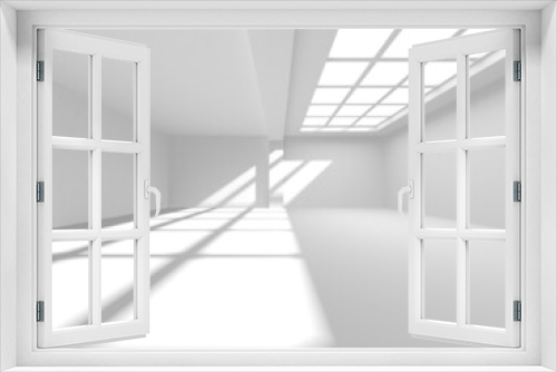 Fototapeta Naklejka Na Ścianę Okno 3D - White Modern Background. Abstract Building Concept
