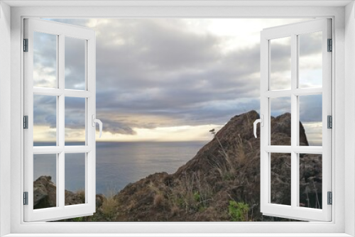 Fototapeta Naklejka Na Ścianę Okno 3D - Natur: Berge, Meer...was ist da ein Mensch?