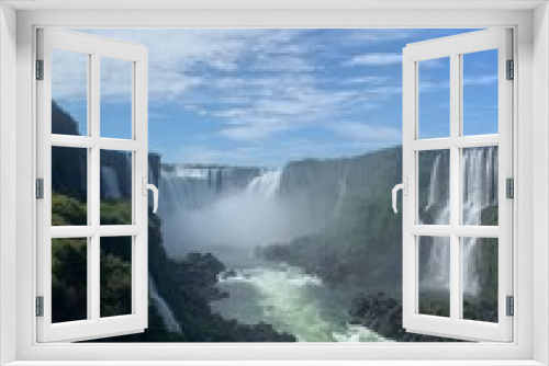 Fototapeta Naklejka Na Ścianę Okno 3D - waterfall in the mountains Foz do iguaçu