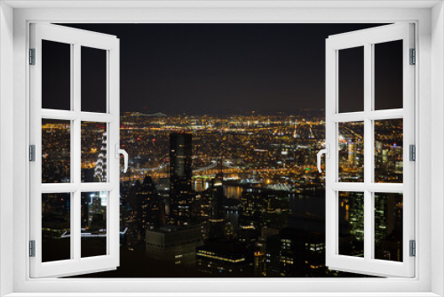 Fototapeta Naklejka Na Ścianę Okno 3D - New York from helicopter