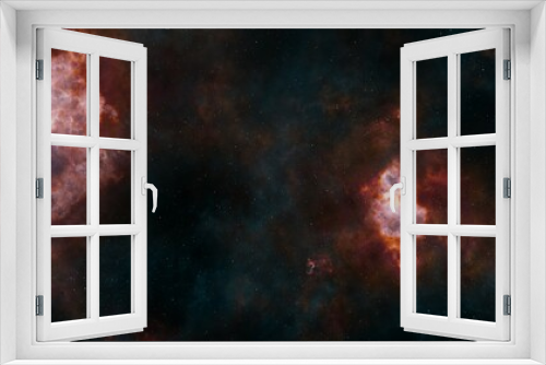 Fototapeta Naklejka Na Ścianę Okno 3D - Science fiction fantasy in high resolution. Deep space nebula. star planet.