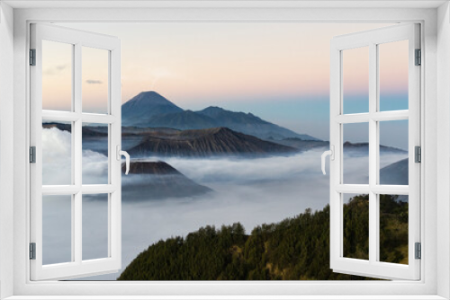 Fototapeta Naklejka Na Ścianę Okno 3D - The Bromo/Tengger Caldera and volcanoes at dawn, Java, Indonesia