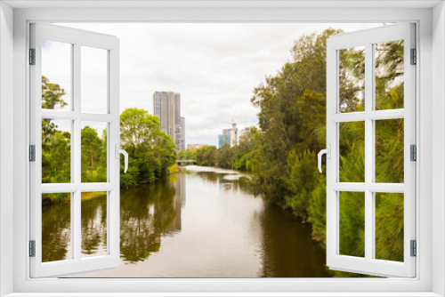 Fototapeta Naklejka Na Ścianę Okno 3D - Parramatta central park with river a side