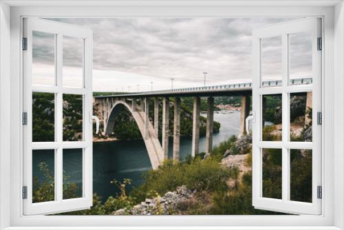 Fototapeta Naklejka Na Ścianę Okno 3D - bridge over the river in the mountains, Croatia