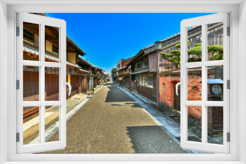 Fototapeta Naklejka Na Ścianę Okno 3D - 三重県　東海道　関宿の町並み