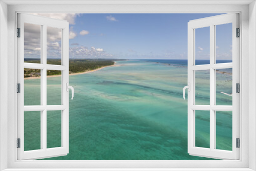 Fototapeta Naklejka Na Ścianę Okno 3D - Aerial view of reefs of Maragogi, Coral Coast Environmental Protection Area, Maragogi, Alagoas, Brazil.