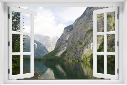 Fototapeta Naklejka Na Ścianę Okno 3D - Obersee lake near Konigsee, Bavaria, Germany	