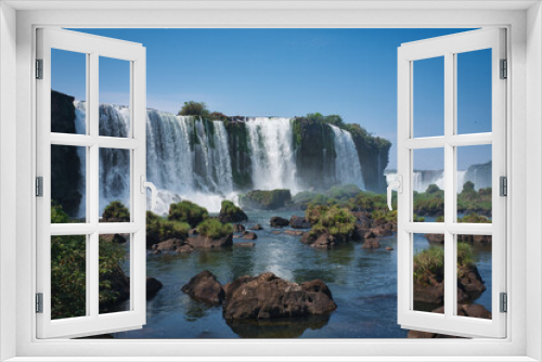 Fototapeta Naklejka Na Ścianę Okno 3D - Cataratas do Iguazu & Blue Sky