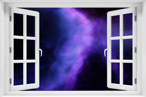 Fototapeta Naklejka Na Ścianę Okno 3D - Space background with realistic nebula and shining stars. Colorful cosmos with stardust and milky way. Magic color galaxy. Infinite universe and starry night. 3d render