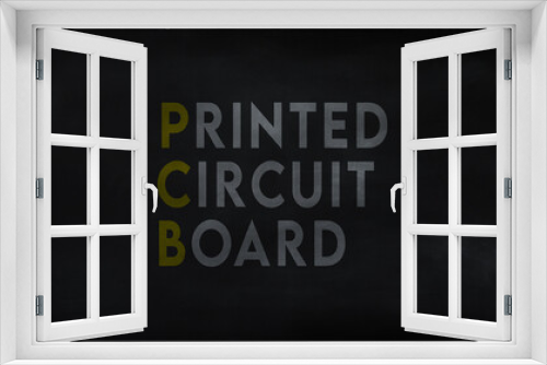 PRINTED CIRCUIT BOARD (PCB) on chalk board 