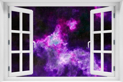 Fototapeta Naklejka Na Ścianę Okno 3D - abstract purple galaxy.  Purple deep space nebula with stars.