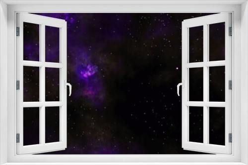 Fototapeta Naklejka Na Ścianę Okno 3D - Pink and purple galaxy nebula and stars. 