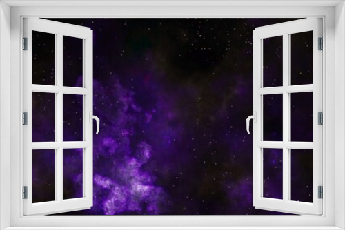 Fototapeta Naklejka Na Ścianę Okno 3D - Pink and purple galaxy nebula and stars. 