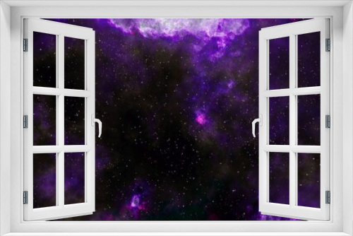 Fototapeta Naklejka Na Ścianę Okno 3D - bright purple nebula and the glitter of stars.  purple nebula and cosmic dust.