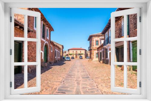 Fototapeta Naklejka Na Ścianę Okno 3D - street view of castrillo de los polvazares maragato town, Spain