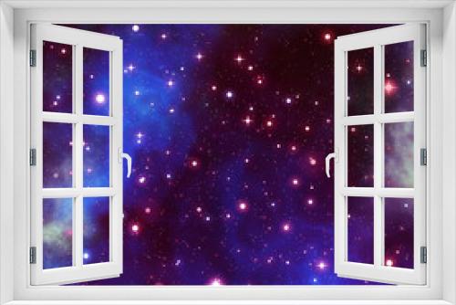 Fototapeta Naklejka Na Ścianę Okno 3D - Nebula, cluster of stars in deep space. Science fiction art.