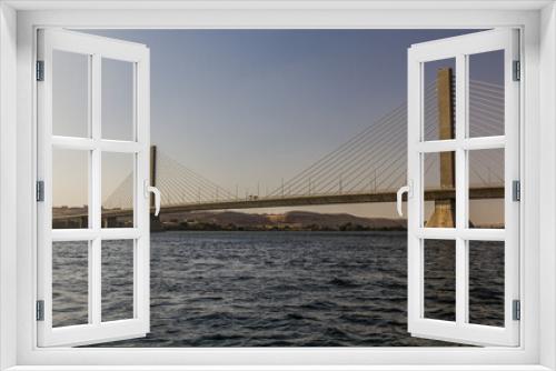Fototapeta Naklejka Na Ścianę Okno 3D - New Aswan Bridge over the river Nile, Egypt.