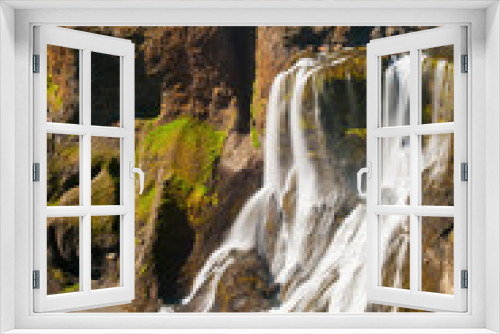Fototapeta Naklejka Na Ścianę Okno 3D - Fagrifoss